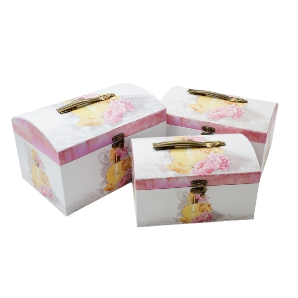 Set 3 cutii tip cufar model parfume