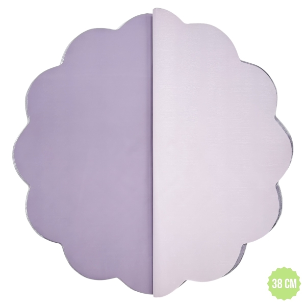 Celofan Rotund Cerat doua Fete 38CM lavander cu mauve